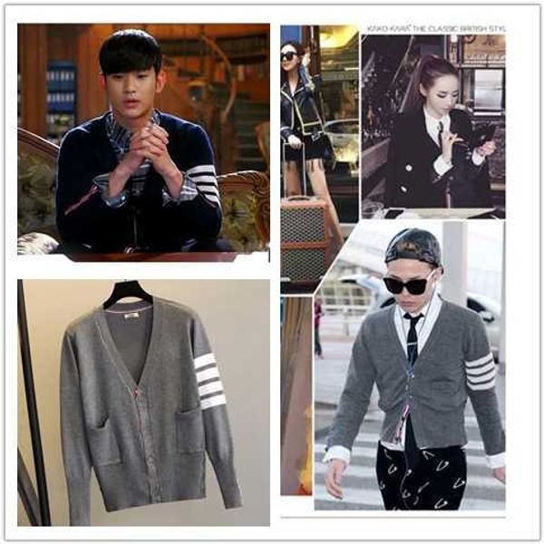 new tb 2021 fashion thom brand sweaters men slim fit v-neck cardigans clothing striped cotton wool spring and autumn casual coat, White;black
new tb 2021 fashion thom brand sweaters men slim fit v-neck cardigans clothing striped cotton wool spring and autumn casual coat, White;black
