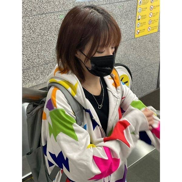 womens jackets harajuku autumn winter star fashion zip up hoodies goth jackets for women streetwear uniform oversized coat jackets 220927, Black;brown
womens jackets harajuku autumn winter star fashion zip up hoodies goth jackets for women streetwear uniform oversized coat jackets 220927, Black;brown