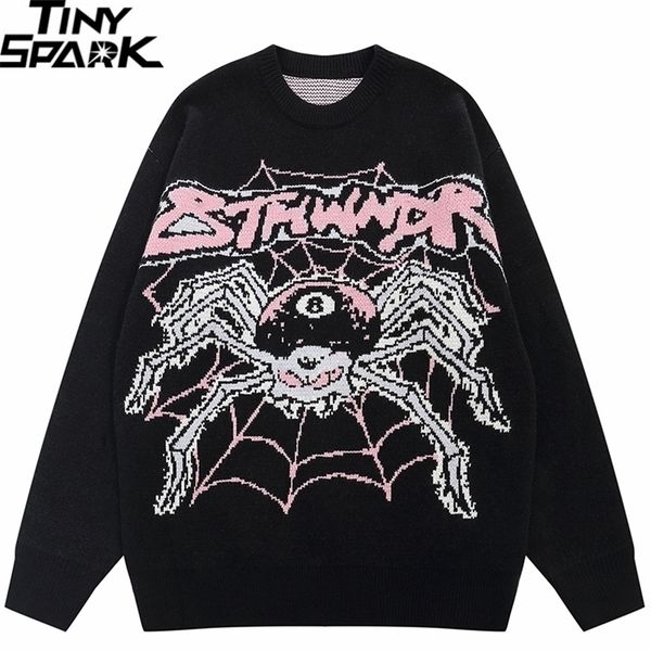 men's sweaters men sweater streetwear evil spider graphic knitted sweater harajuku pullover casual cotton sweater black hip hop hipster, White;black
men's sweaters men sweater streetwear evil spider graphic knitted sweater harajuku pullover casual cotton sweater black hip hop hipster, White;black