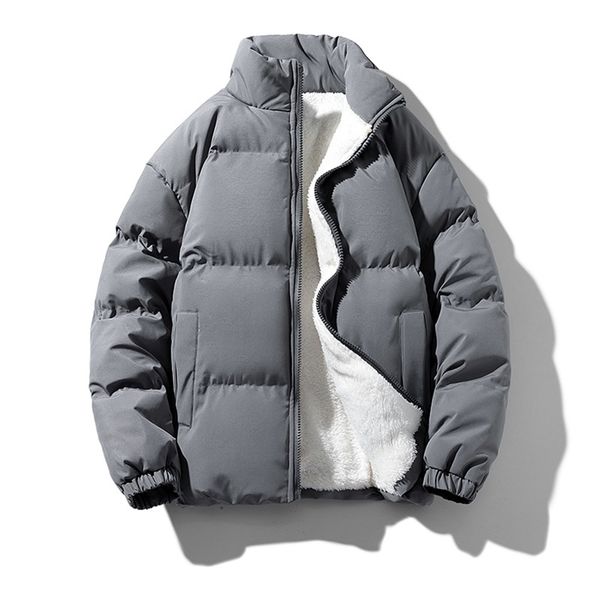 men's down parkas jackets men outdoor casual loose large size allmatch windproof lamb fleece thickened bread padded jacket clothing 220, Black
men's down parkas jackets men outdoor casual loose large size allmatch windproof lamb fleece thickened bread padded jacket clothing 220, Black