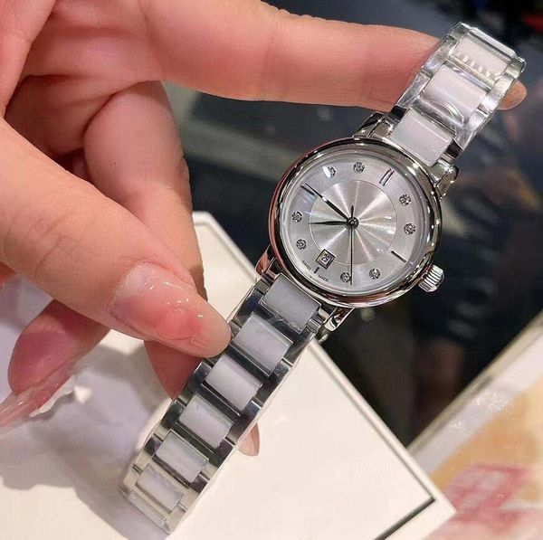 4 styles classic super factory quality woman wristwatches 30mm dial vk quartz movement auto date sapphire ceramic strap women's watches, Slivery;brown
4 styles classic super factory quality woman wristwatches 30mm dial vk quartz movement auto date sapphire ceramic strap women's watches, Slivery;brown