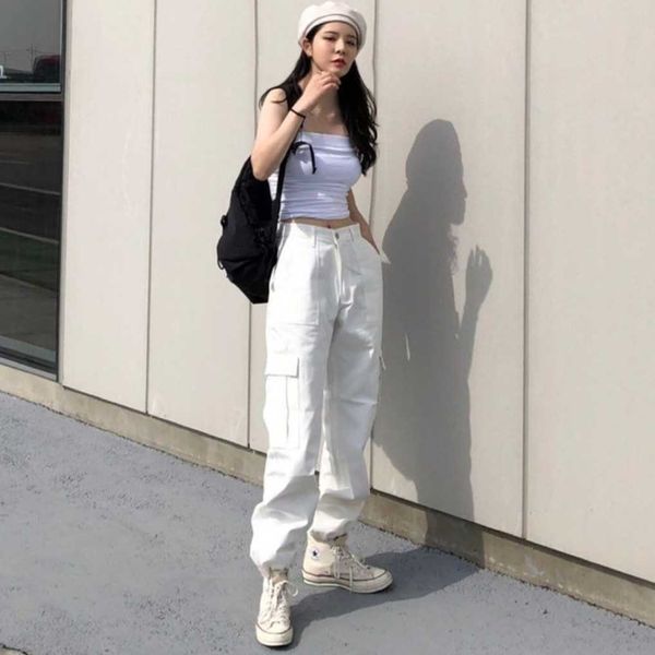 women's pants capris big pockets cargo pants women streetwear fashion joggers female high waist pencil casual trousers girl retro vinta, Black;white
women's pants capris big pockets cargo pants women streetwear fashion joggers female high waist pencil casual trousers girl retro vinta, Black;white