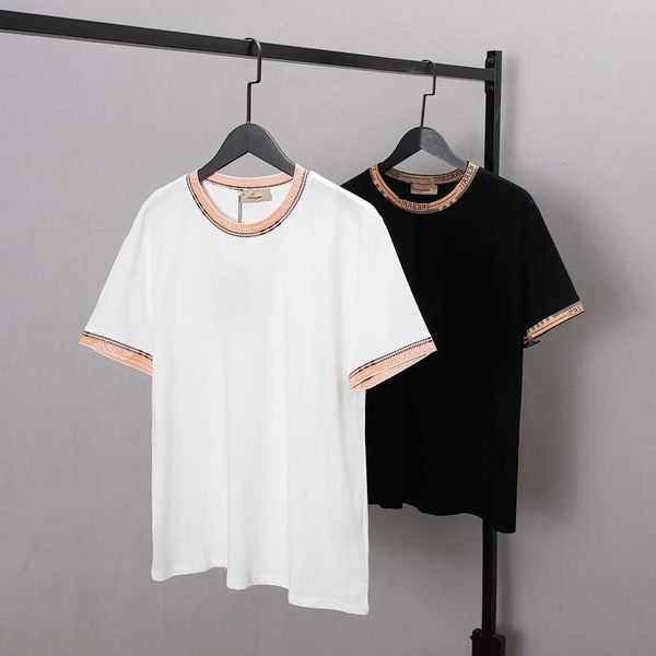 designers mens womens t shirts long sleeve luxurys letter solid color plaid cotton tshirts clothing summer round neck short sleeve clothes, White;black
designers mens womens t shirts long sleeve luxurys letter solid color plaid cotton tshirts clothing summer round neck short sleeve clothes, White;black