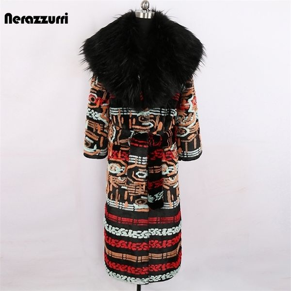 womens fur faux nerazzurri winter long colorful mink coat women with black for collar belt elegant luxury european fashion 220927
womens fur faux nerazzurri winter long colorful mink coat women with black for collar belt elegant luxury european fashion 220927