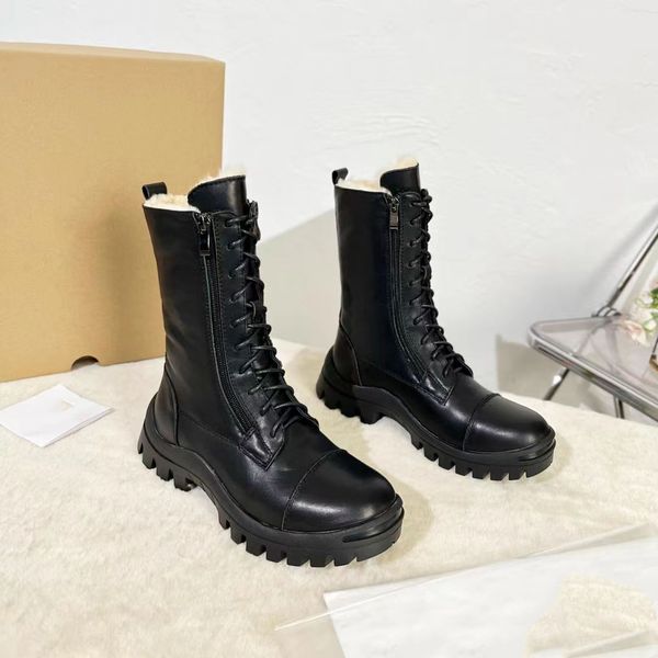 winter cowhide ankle wool snow boots for women's shoes lace-up casual fashion versatile short boot luxury designer martin booties facto, Black
winter cowhide ankle wool snow boots for women's shoes lace-up casual fashion versatile short boot luxury designer martin booties facto, Black
