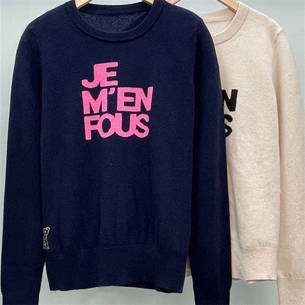 womens sweaters women letter jacquard rhinestones sweater knitwear 100% cashmere pullover oneck long sleeve female jumper 220923, White;black
womens sweaters women letter jacquard rhinestones sweater knitwear 100% cashmere pullover oneck long sleeve female jumper 220923, White;black