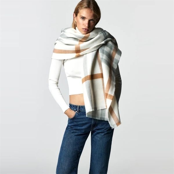 scarves winter soft cashmere scarf women beige plaid scarves long shawls wraps thicken warm basic blanket tassel pashmina stoles 220927, Blue;gray
scarves winter soft cashmere scarf women beige plaid scarves long shawls wraps thicken warm basic blanket tassel pashmina stoles 220927, Blue;gray
