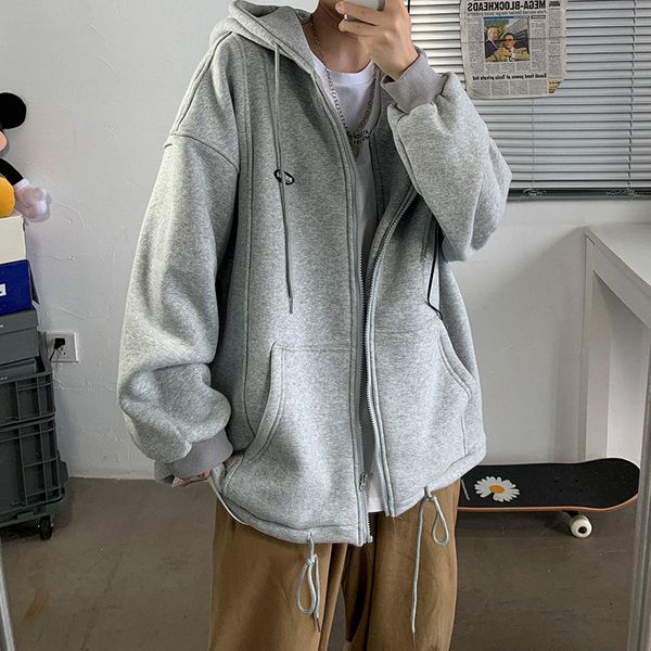 men's jackets privathinker autumn men hooded fashion brand loose male korean clothing big pockets harajuku zipper hoodies 220927, Black;brown
men's jackets privathinker autumn men hooded fashion brand loose male korean clothing big pockets harajuku zipper hoodies 220927, Black;brown