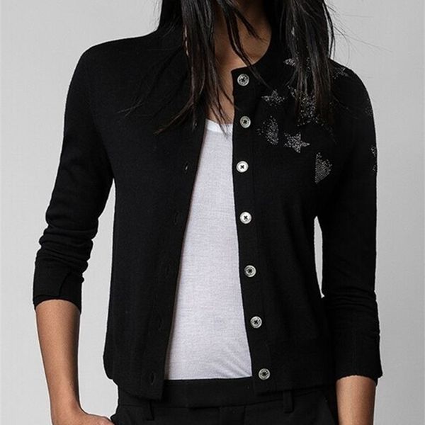 womens knits tees women slim long sleeve sweater single breasted thin stars rhinestones oneck ladies knitted cardigan 2 colors 220923, White
womens knits tees women slim long sleeve sweater single breasted thin stars rhinestones oneck ladies knitted cardigan 2 colors 220923, White