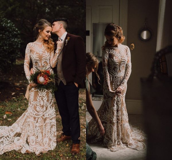 champagne bohemian mermaid wedding dresses 2023 rue de seine long sleeve lace applique backless country beach bridal gown, White
champagne bohemian mermaid wedding dresses 2023 rue de seine long sleeve lace applique backless country beach bridal gown, White