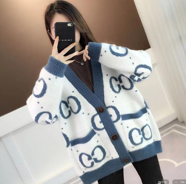 winter women's new sweater oversized knitted cardigan jackets female double letters wool knit letter v-neck long sleeve sweaters coat, White;black
winter women's new sweater oversized knitted cardigan jackets female double letters wool knit letter v-neck long sleeve sweaters coat, White;black