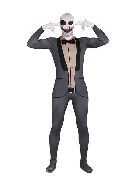 grey suit skull horror costume halloween cosplay catsuit costume printing and dyeing pattern lycar full bodysuit, Black
grey suit skull horror costume halloween cosplay catsuit costume printing and dyeing pattern lycar full bodysuit, Black
