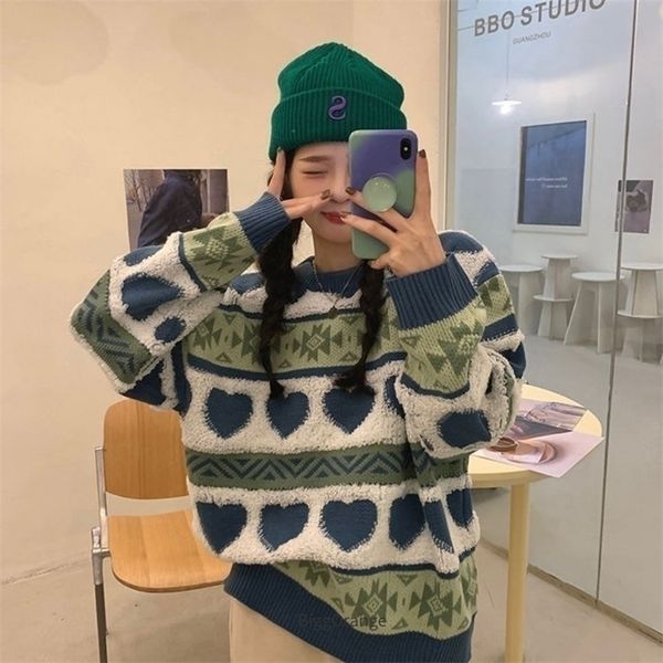 womens sweaters autumn and winter retro japanese sweater coat women lazy design round neck knitted loose allmatch outer wear sweater 220923, White;black
womens sweaters autumn and winter retro japanese sweater coat women lazy design round neck knitted loose allmatch outer wear sweater 220923, White;black