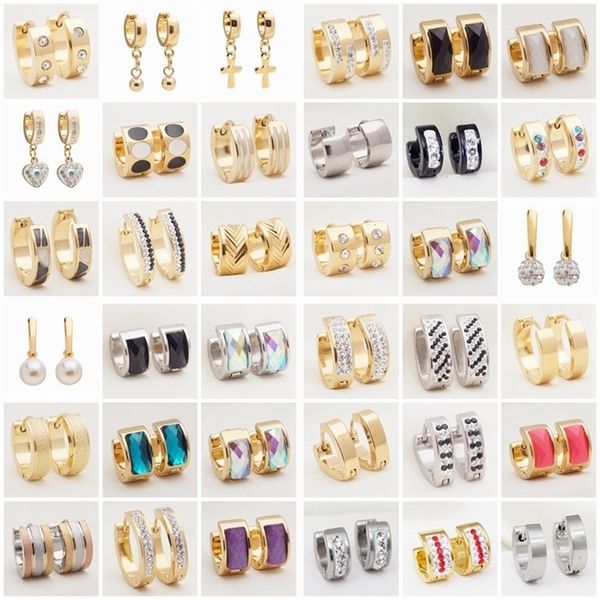 hoop huggie yunkingdom 36 pairs/lot punk style stainless steel circle samll earrings for women men wholesale jewelry 220924, Golden;silver
hoop huggie yunkingdom 36 pairs/lot punk style stainless steel circle samll earrings for women men wholesale jewelry 220924, Golden;silver