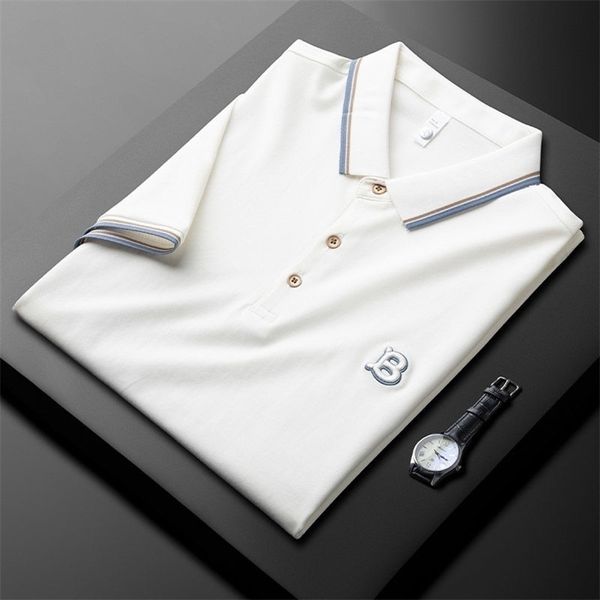 men's polos light luxury paul ice silk short sleeved polo shirt men's summer fashion embroidery casual lapel t-shirt trend 220926, White;black
men's polos light luxury paul ice silk short sleeved polo shirt men's summer fashion embroidery casual lapel t-shirt trend 220926, White;black