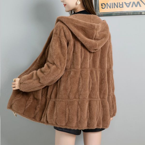 womens fur faux fur autumn winter thick fur coat mother hooded mink fleece sweater jacket womens golden mink overcoat ladies warm chic 22092, Black
womens fur faux fur autumn winter thick fur coat mother hooded mink fleece sweater jacket womens golden mink overcoat ladies warm chic 22092, Black