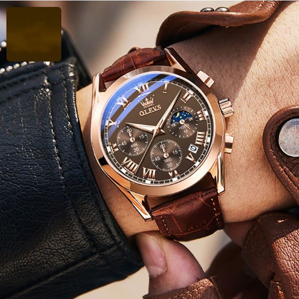 watch multi-function movement your third six stitches timing waterproof luminous men men's watch, Slivery;brown
watch multi-function movement your third six stitches timing waterproof luminous men men's watch, Slivery;brown