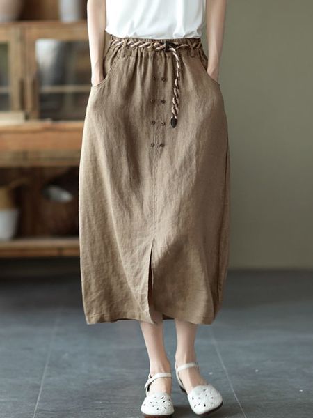 skirts high waist casual skirts women arrival summer vintage style loose cotton linen ladies aline long skirt with belts d326 220924, Black
skirts high waist casual skirts women arrival summer vintage style loose cotton linen ladies aline long skirt with belts d326 220924, Black