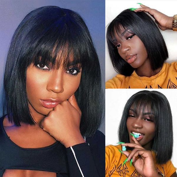 synthetic wigs wig female short straight hair full bangs bobble head wig real cover human bob wigs 220927, Black
synthetic wigs wig female short straight hair full bangs bobble head wig real cover human bob wigs 220927, Black
