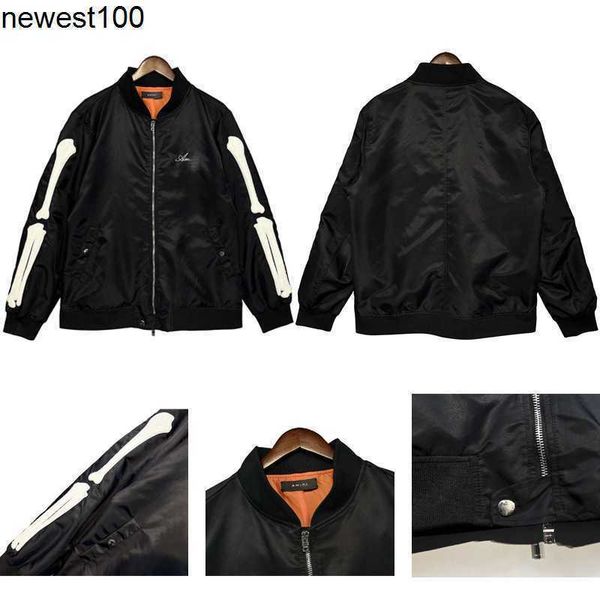 dsigner men's jackets fashion brand amirs men's women's bone embroidered long sleeve outerwear baseball jacket loose, Black;brown
dsigner men's jackets fashion brand amirs men's women's bone embroidered long sleeve outerwear baseball jacket loose, Black;brown