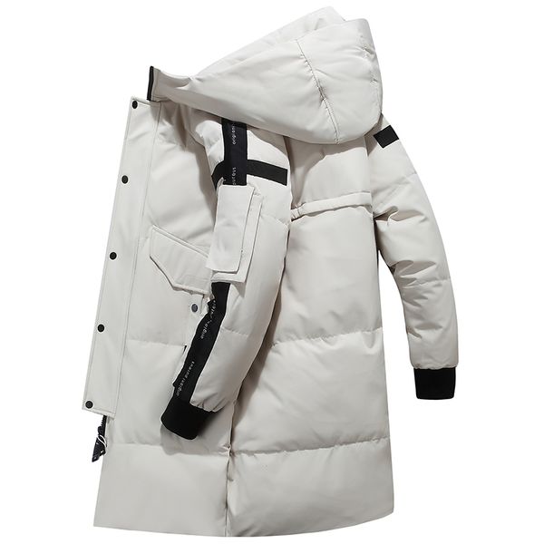 men's down parkas winter jacket korean version mid length thickening slim fit parka windproof men 220927, Black
men's down parkas winter jacket korean version mid length thickening slim fit parka windproof men 220927, Black
