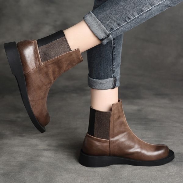 boots england style soft leather ankle boots slip on round toe short retro shoes for mother gifts winter 220924, Black
boots england style soft leather ankle boots slip on round toe short retro shoes for mother gifts winter 220924, Black