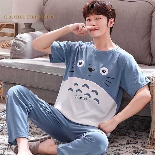 men's sleepwear summer knitted cotton cartoon mens pyjamas pajamas casual short sleeve long pants sets men's sleep lounge night pi, Black;brown
men's sleepwear summer knitted cotton cartoon mens pyjamas pajamas casual short sleeve long pants sets men's sleep lounge night pi, Black;brown
