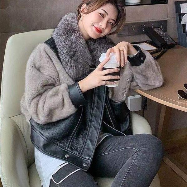 womens fur faux hdhohr natural mink coats for women with real fur warm winter short fashion genuine leather jackets female 220926, Black
womens fur faux hdhohr natural mink coats for women with real fur warm winter short fashion genuine leather jackets female 220926, Black