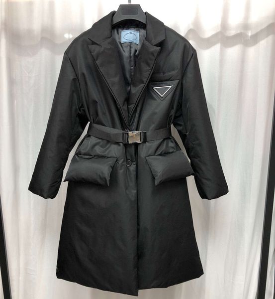 women down puffer jacket long designer black parkas re-nylon winter coat