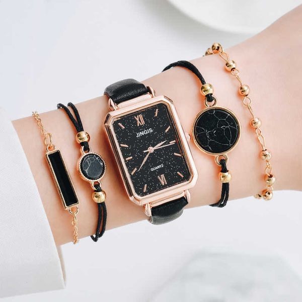 women's 5pcs women fashion square green dial leather ladies bracelet watches set quartz wrist watch black clock dropshipping 0926, Slivery;golden
women's 5pcs women fashion square green dial leather ladies bracelet watches set quartz wrist watch black clock dropshipping 0926, Slivery;golden