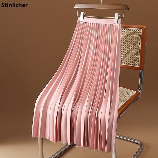 skirts solid color pleated long skirt women korean fashion ladies work casual elastic high waist a line party skirts spring summer 220924, Black
skirts solid color pleated long skirt women korean fashion ladies work casual elastic high waist a line party skirts spring summer 220924, Black
