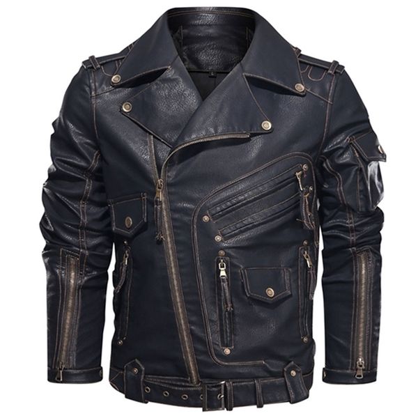 men's jackets winter mens leather jacket men fashion motorcycle pu leather jacket cool zipper pockets leather coats eu size 220924, Black;brown
men's jackets winter mens leather jacket men fashion motorcycle pu leather jacket cool zipper pockets leather coats eu size 220924, Black;brown