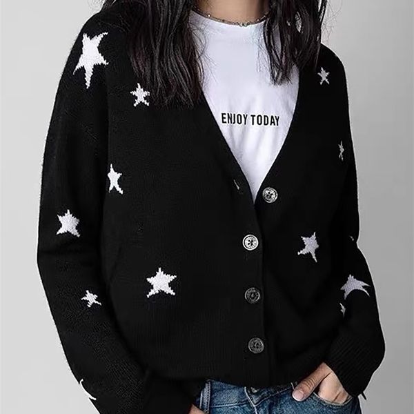 womens knits tees zessam letter star jacquard knit cashmere women cardigans vneck long sleeve button female sweater casual lady 2023 220923, White
womens knits tees zessam letter star jacquard knit cashmere women cardigans vneck long sleeve button female sweater casual lady 2023 220923, White