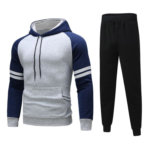 men s tracksuits autumn and winter two piece sports suit leisure striped color blocking sweater trousers set s for men 220926, Gray
men s tracksuits autumn and winter two piece sports suit leisure striped color blocking sweater trousers set s for men 220926, Gray