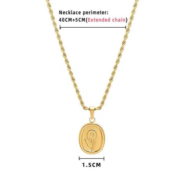 Daily Outfit Design Sense Sunflower Pendant Stainless Steel Necklace Party Fashion Jewelry Accessories For Woman Clavicle Thin Neck Chain
Daily Outfit Design Sense Sunflower Pendant Stainless Steel Necklace Party Fashion Jewelry Accessories For Woman Clavicle Thin Neck Chain