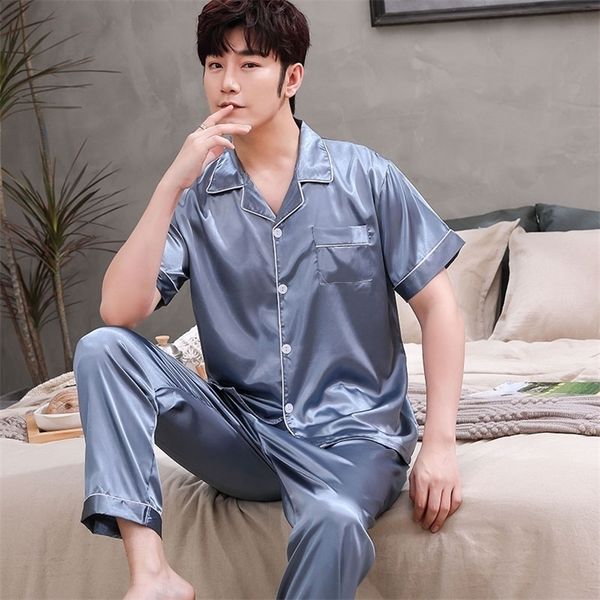 men's sleepwear men's stain silk pajama set men pajamas silk sleepwear men modern style soft satin nightgown men summer homewear c, Black;brown
men's sleepwear men's stain silk pajama set men pajamas silk sleepwear men modern style soft satin nightgown men summer homewear c, Black;brown