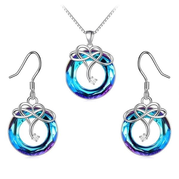 pendant necklaces ksra vintage infinity's love blue bridal jewelry sets for women wedding crystal necklace earrings set 220924, Silver
pendant necklaces ksra vintage infinity's love blue bridal jewelry sets for women wedding crystal necklace earrings set 220924, Silver
