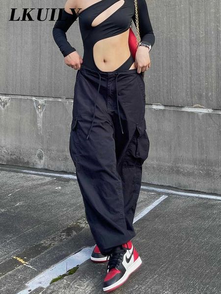 women's pants capris parachute pants cargo pants baggy jeans women vintage overalls 90s fashion streetwear big pockets high waist y2k d, Black;white
women's pants capris parachute pants cargo pants baggy jeans women vintage overalls 90s fashion streetwear big pockets high waist y2k d, Black;white