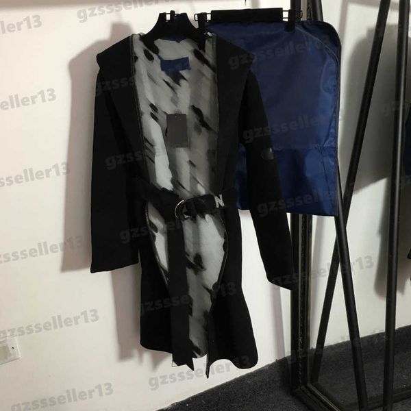 designer women coat fashion gray lined classic large logo print trench coats black tie waist long sleeve hooded wool coat with belt women cl
designer women coat fashion gray lined classic large logo print trench coats black tie waist long sleeve hooded wool coat with belt women cl
