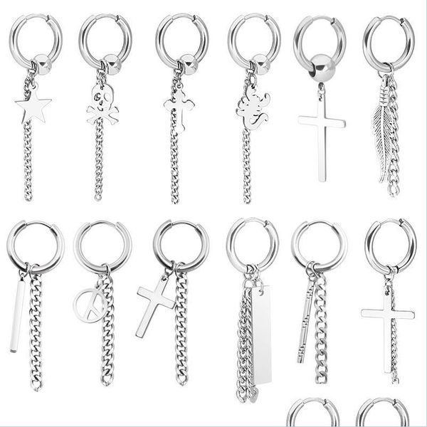 dangle chandelier fashion jewelry mens earrings stainless steel dangle chandelier chain cross round black creative style 3712 q2 d dhozi, Silver
dangle chandelier fashion jewelry mens earrings stainless steel dangle chandelier chain cross round black creative style 3712 q2 d dhozi, Silver