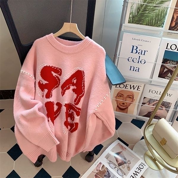 womens sweaters lq songyi autumn winter oversized pullover letter harajuku sweater women o neck loose knitted jumpers 220923, White;black
womens sweaters lq songyi autumn winter oversized pullover letter harajuku sweater women o neck loose knitted jumpers 220923, White;black