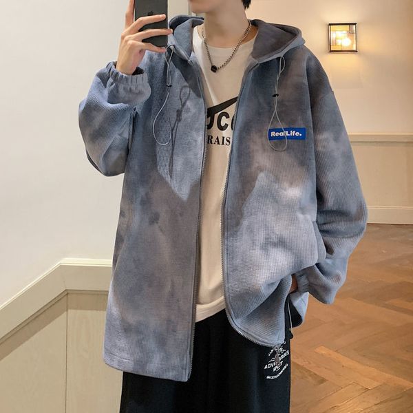 men's jackets privathinker autumn hooded waffle dyed tie fashion coats brand harajuku clothing casual male outerwear 220927, Black;brown
men's jackets privathinker autumn hooded waffle dyed tie fashion coats brand harajuku clothing casual male outerwear 220927, Black;brown