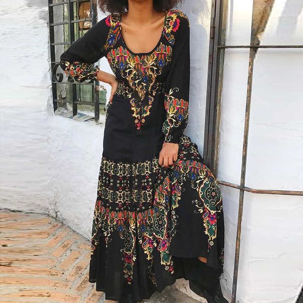 casual dresses 2022 retro maxi dress women autumn long sleeve o neck high waist dress vintage floral print boho beach long dress new vestido, Black;gray
casual dresses 2022 retro maxi dress women autumn long sleeve o neck high waist dress vintage floral print boho beach long dress new vestido, Black;gray