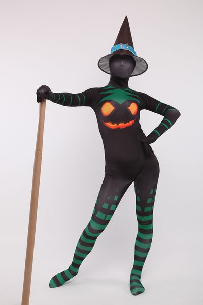 halloween cosplay witch ghost day party costumes catsuit printing lycar full bodysuit horror costume without hat, Black
halloween cosplay witch ghost day party costumes catsuit printing lycar full bodysuit horror costume without hat, Black