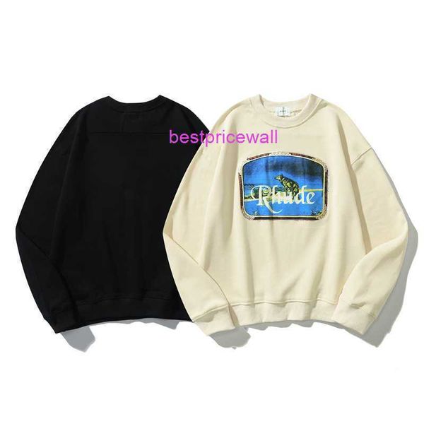men's hooded rhude american fashion brand rhude uniwolf hd printing terry thin pullover round neck sweater men's and women's, Black
men's hooded rhude american fashion brand rhude uniwolf hd printing terry thin pullover round neck sweater men's and women's, Black