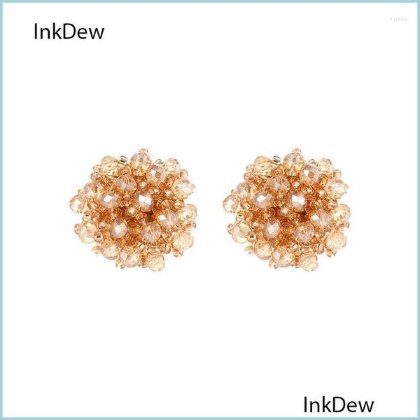 stud stud earrings inkdew flower type elegant crystal for women beads handmade shiny gift party vintage boho drop delivery 2 dayupshop dhenm, Golden;silver
stud stud earrings inkdew flower type elegant crystal for women beads handmade shiny gift party vintage boho drop delivery 2 dayupshop dhenm, Golden;silver