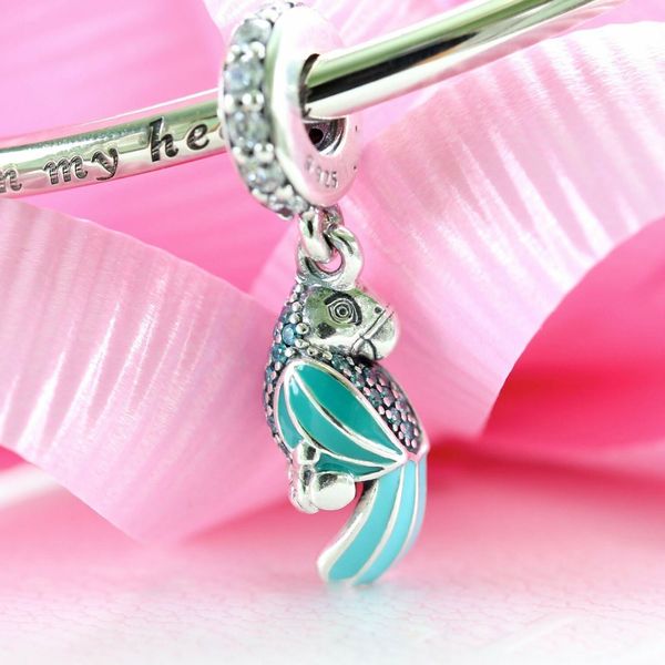 100% 925 sterling silver tropical parrot dangle bead fits european pandora jewelry charm bracelets, Black
100% 925 sterling silver tropical parrot dangle bead fits european pandora jewelry charm bracelets, Black