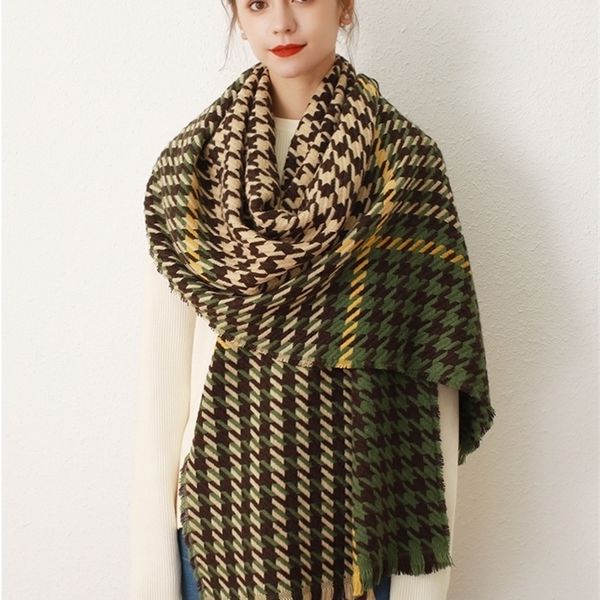 scarves british style winter cashmere scarf women thick warm pashmina shawls wraps houndstooth lady blanket echarpe bufanda hijab 220927, Blue;gray
scarves british style winter cashmere scarf women thick warm pashmina shawls wraps houndstooth lady blanket echarpe bufanda hijab 220927, Blue;gray