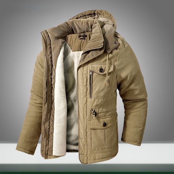 winter warm parka jacket men hooded windbreaker cotton padded coat thick plus velvet male casual bomber jackets parkas windproof, Black;brown
winter warm parka jacket men hooded windbreaker cotton padded coat thick plus velvet male casual bomber jackets parkas windproof, Black;brown
