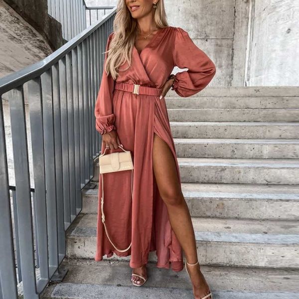 casual dresses women v-neck belt long dress autumn casual long sleeve slit chiffon party dress spring elegant waist slim solid beach dress t, Black;gray
casual dresses women v-neck belt long dress autumn casual long sleeve slit chiffon party dress spring elegant waist slim solid beach dress t, Black;gray